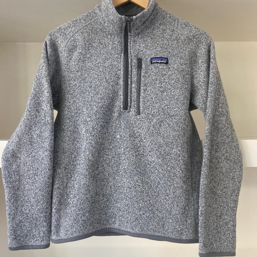 Men's 1/4 Zip Pullover Fleece in Grey Size XS